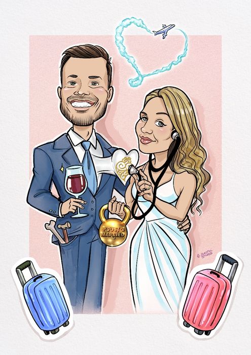 Caricaturas para Casamento
