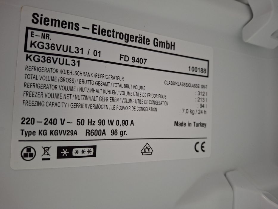 Холодильник Siemens model KG36VUL31 Німеччини