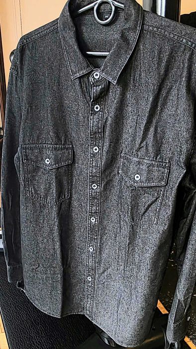 Koszula jeansowa czarna 2XL