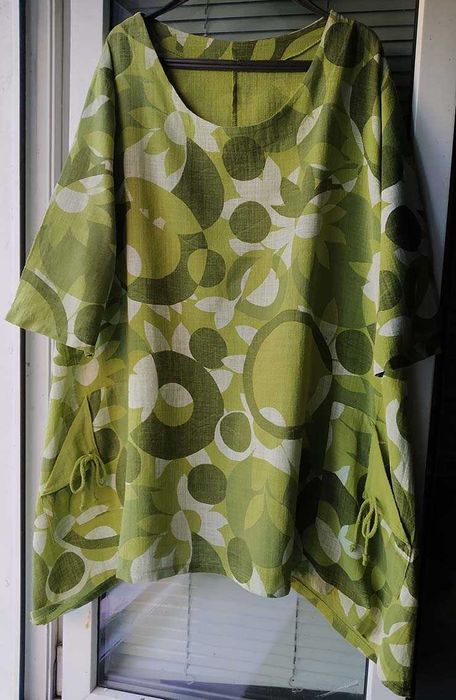 Туника бохо  лен хлопок Италия  размер 52-54  льон бавовна