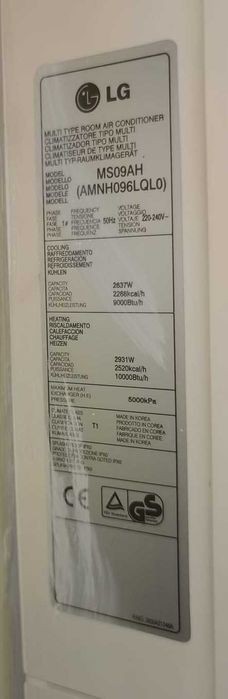 Ar condicionado Unidade interna LG a funcionar 9000 btus