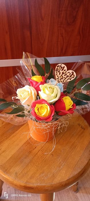 Bukieciki z mydła i świeczki