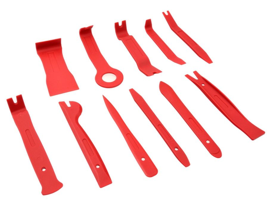 Jogo de 11 alavancas para retirar painéis interiores veículos