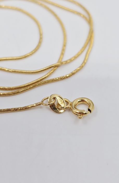 Złoty łańcuszek splot żmijka próba 585 14k