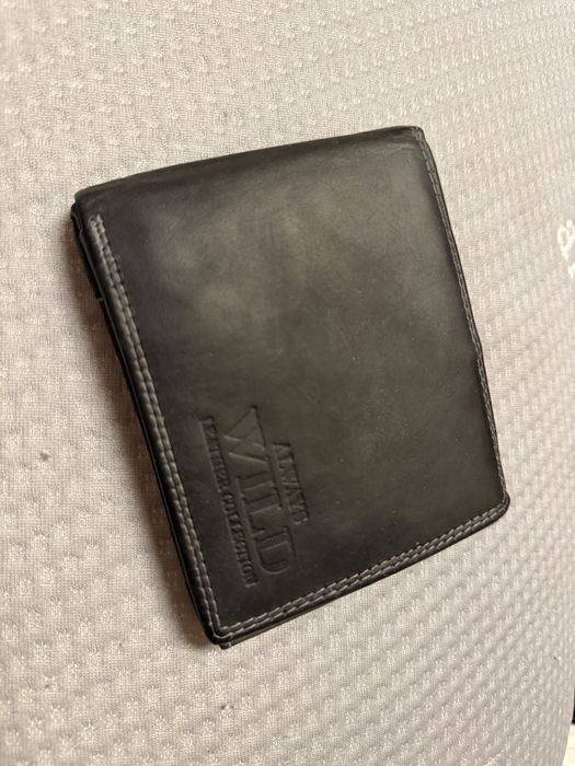 Męski skórzany portfel „Always Wild” ciemny grafit