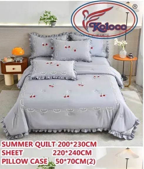 Комплект постільної білизни євро з ковдрою Koloco