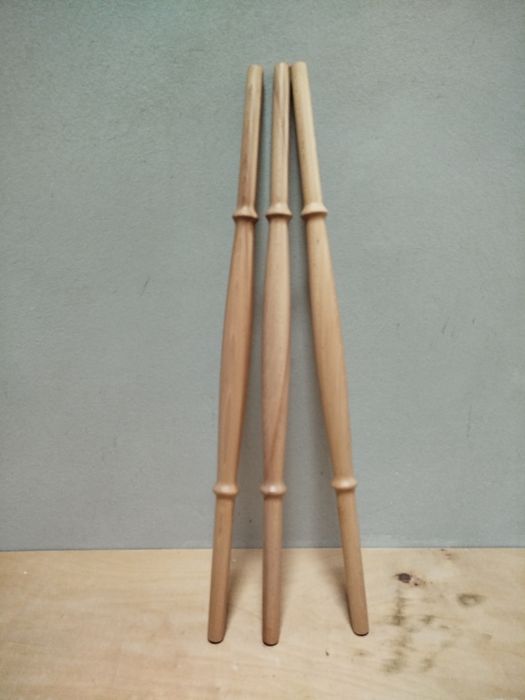 drewniane nogi toczone 85 cm / tralki schodowe - komplet 3 szt.