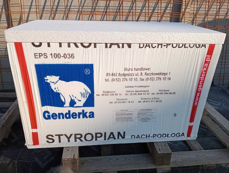 Styropian twardy Dach / Podłoga EPS100 Genderka