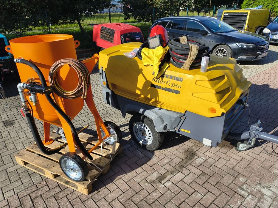 Komplet kompresor Atlas copco xas 97+piaskarka dostawa gratis