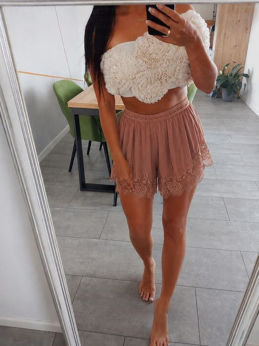 Nowe szorty koronka zara 38M