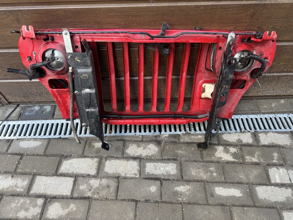 Komplenty grill lampy zestaw jeep wrangler yj oryginał