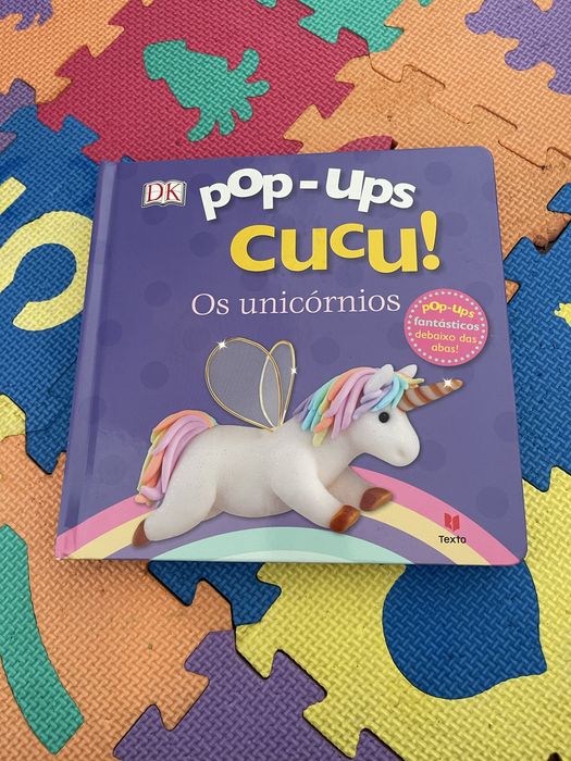Livro pop-up Cucu! Os unicornios