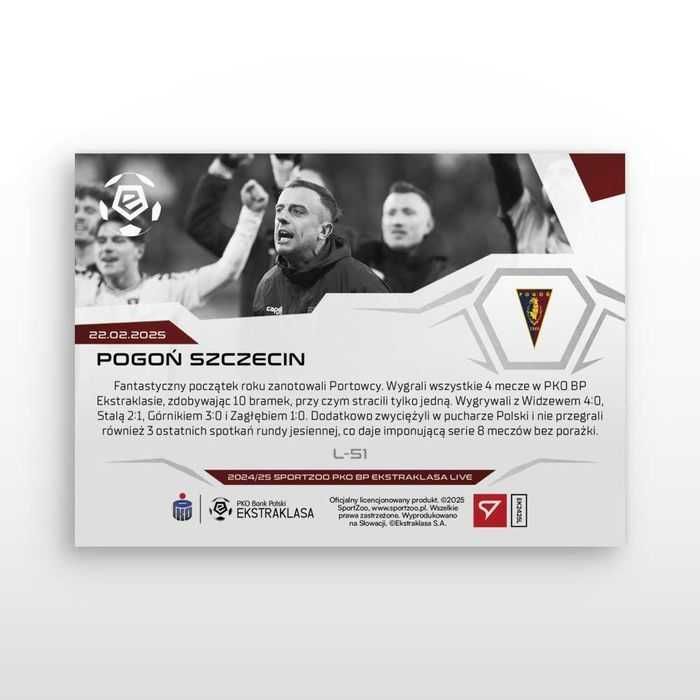 Karta L-51 Pogoń Szczecin PKO BP Ekstraklasa 2024/25 LIVE limit: 41/65
