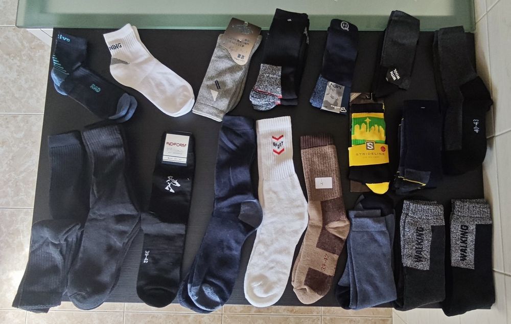 meias para homem e criança