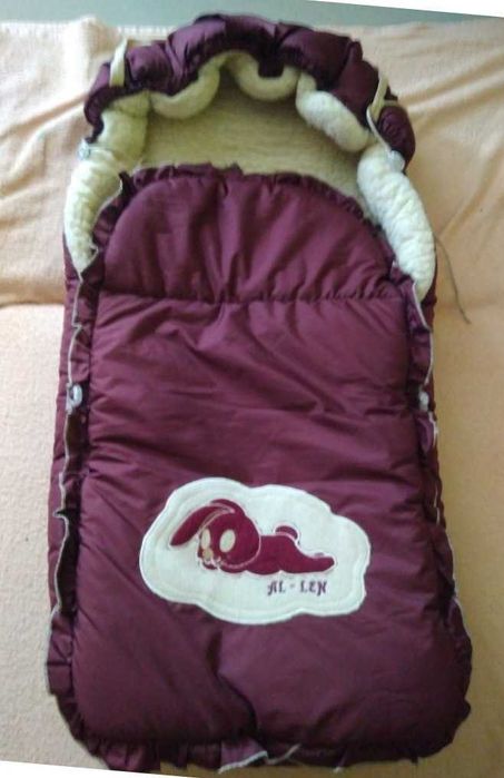 Зимовий конверт на овчині Al-len бордовий