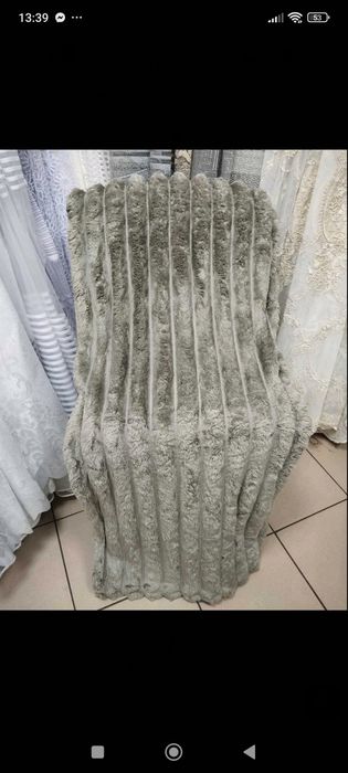 Плед шарпей.покривало велюр.євро.півторачка.смужка.полоска 6 см і 4 см