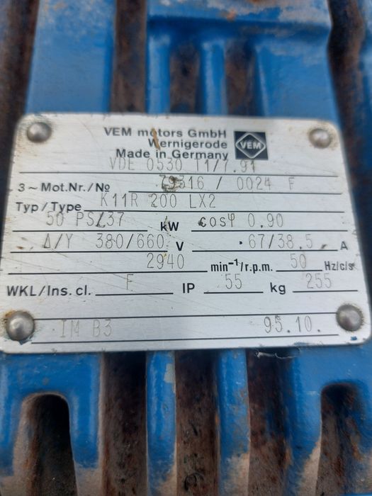 Motor trifasico 37kw