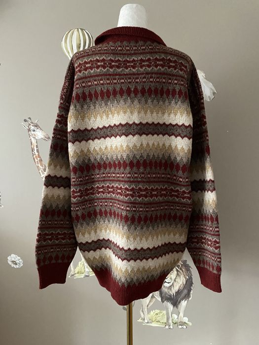 Męski wełniany sweter z wełny szetlandzkiej nordic