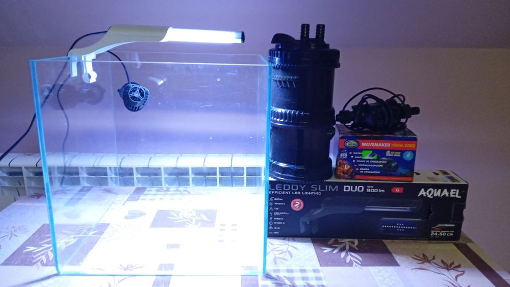 Akwarium morskie zestaw 35x35x35