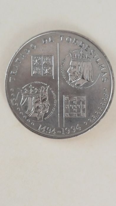 Portugal - Moeda comemorativa de 200 escudos 1994 Tratado Tordesilhas