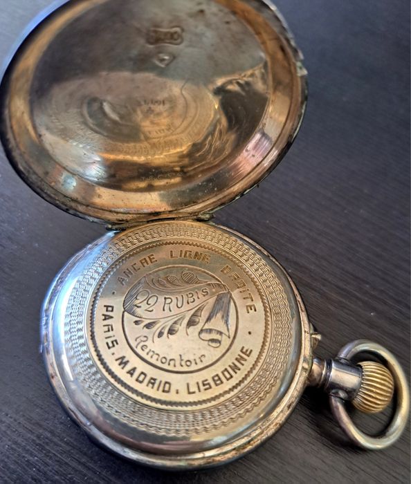 Relógio de bolso antigo em prata F.G.S. & co