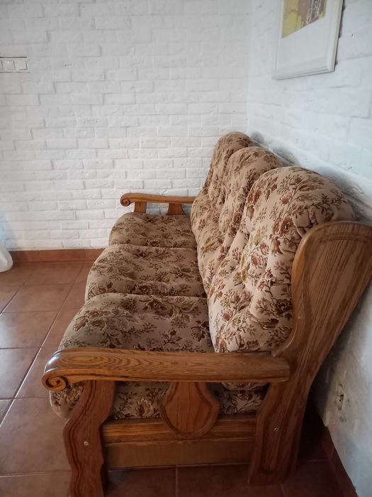 Sofa stylizowana dębowa