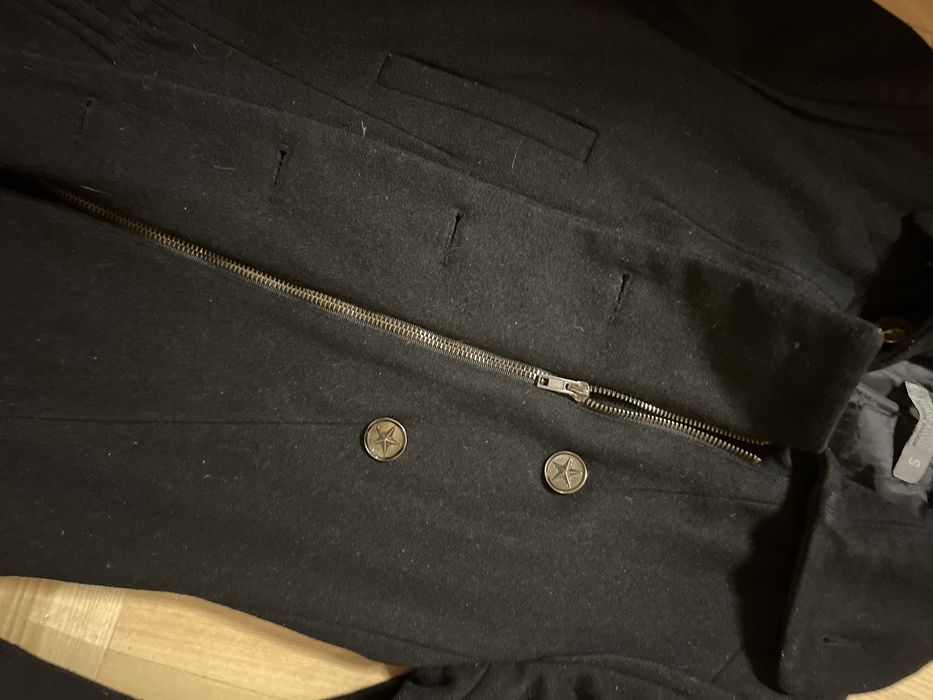 Troll welna plaszcz xS kurtka welniana S czarna zamek wool 36