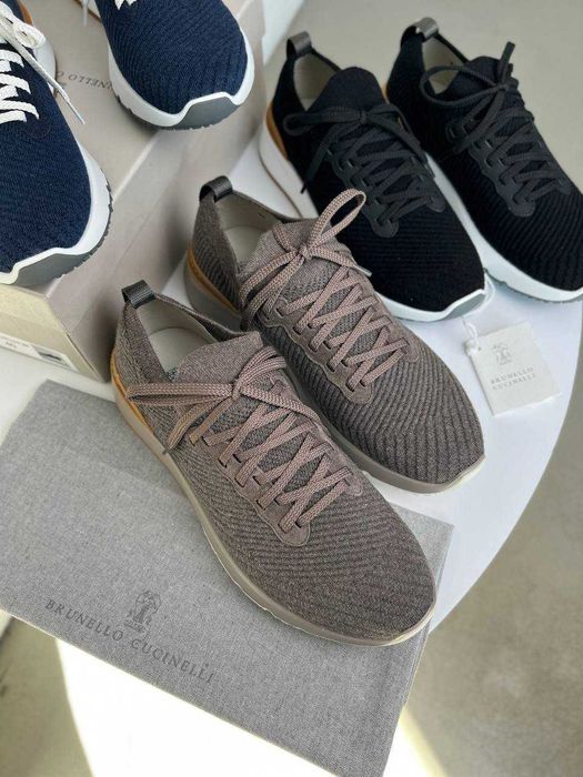 Мужские кроссовки Brunello Cucinelli кеды Брунелло Кучинелли три цвета