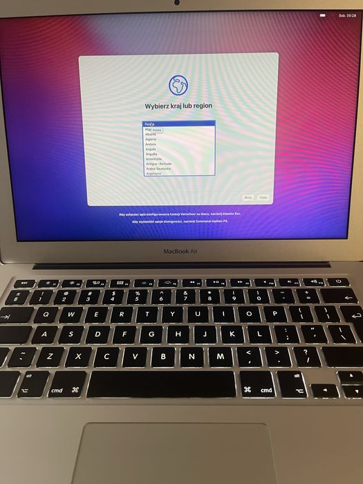 MacBook Air 2017 pamięć 128GB