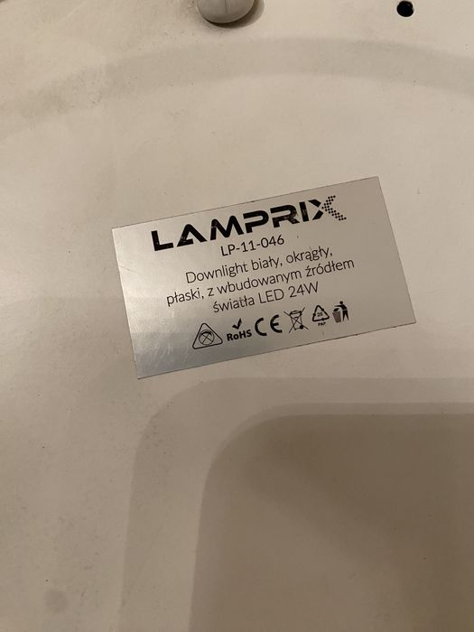 Lampa podtynkowa biała 30cm 4 sztuki