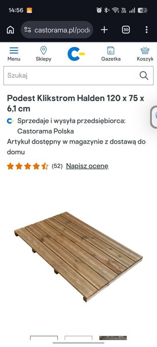 Podest tarasowy 120*75cm