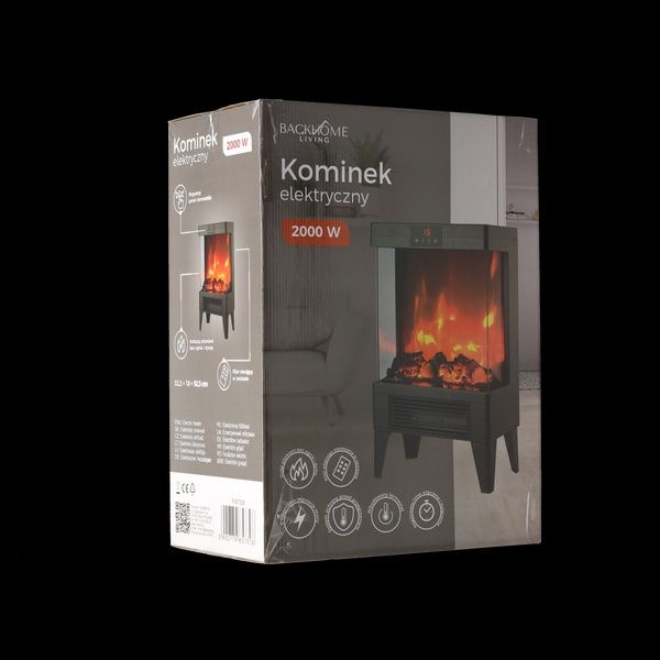 Kominek elektryczny 2000 W imitacja płomienia 32,2 x 18 x 52,3 CM