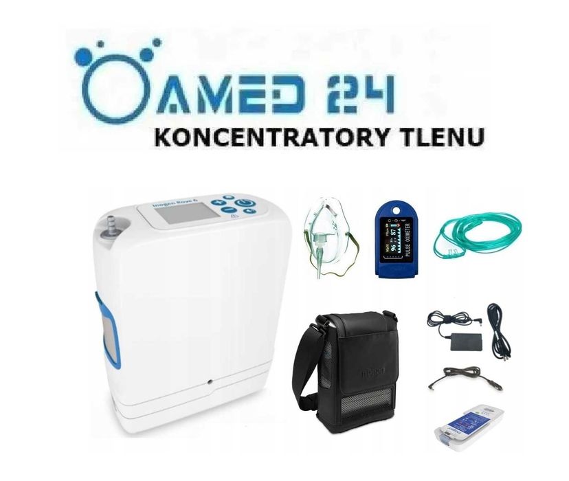 Inogen One G6, Rove 6, Przenośny Koncentrator Tlenu 96.5%, Gwarancja 24msc