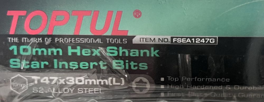 Bits/pontas T47 10mm hex
