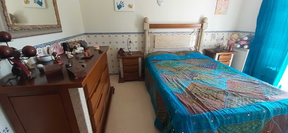 Mobília quarto casal madeira, granito e ferro