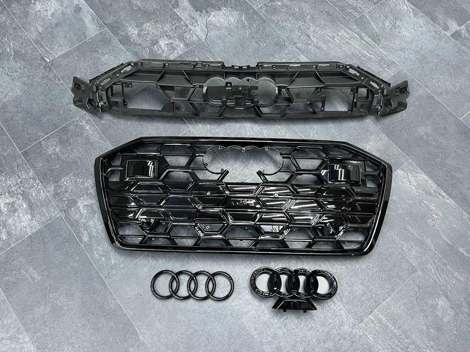 Решітка радіатора Full Black стиль S6 під дистронік на Audi A6 C8 2022-2026 року