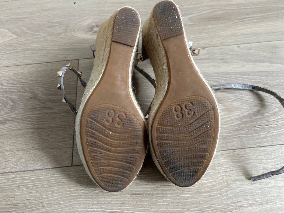 Espadryle z ozdobnym wiązaniem, r 38