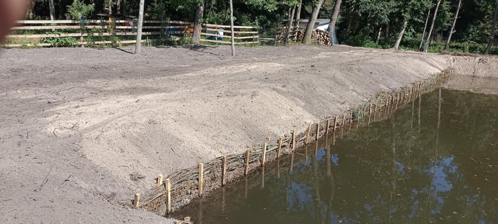 Faszynowanie, Prace ziemne, odwodnienie,  kopanie stawów i inne