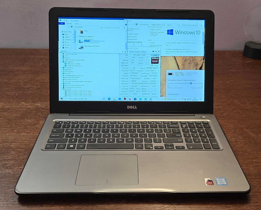 Dell Inspiron 5567/i5/8gb/180gbSSD/Radeon 2gb/ zasilacz
