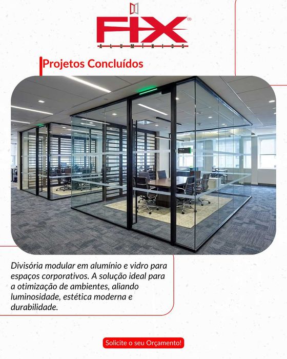 Caixilharia, Estruturas em Ferro e Vidraria – FIX Alumínios