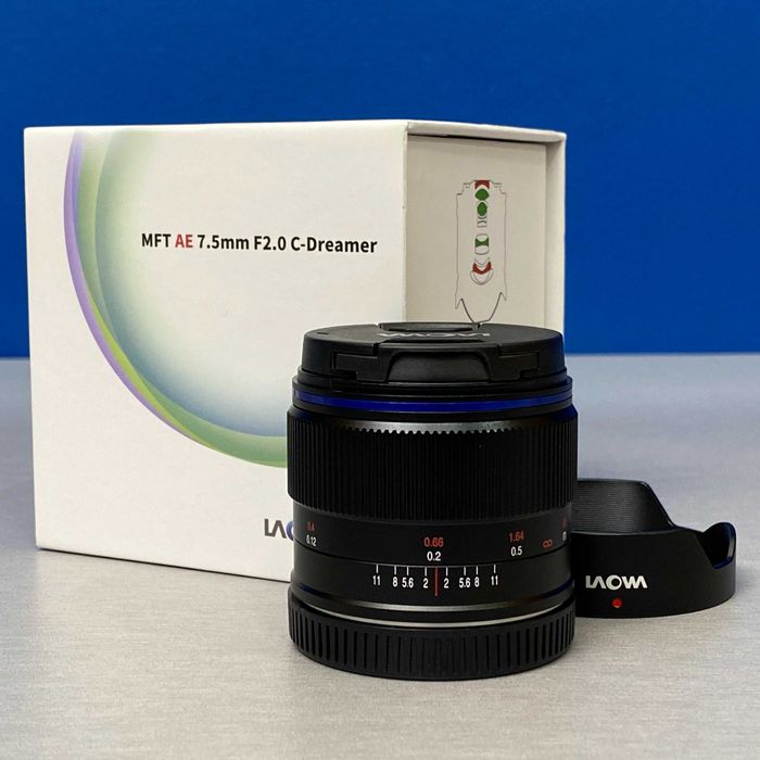Laowa AE 7.5mm f/2 (MFT | Micro 4/3) - NOVA - 3 ANOS DE GARANTIA