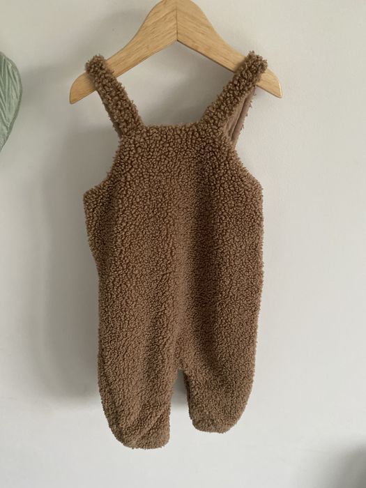 Ogrodniczki pluszowe TU 74/80 miś beżowe brązowe