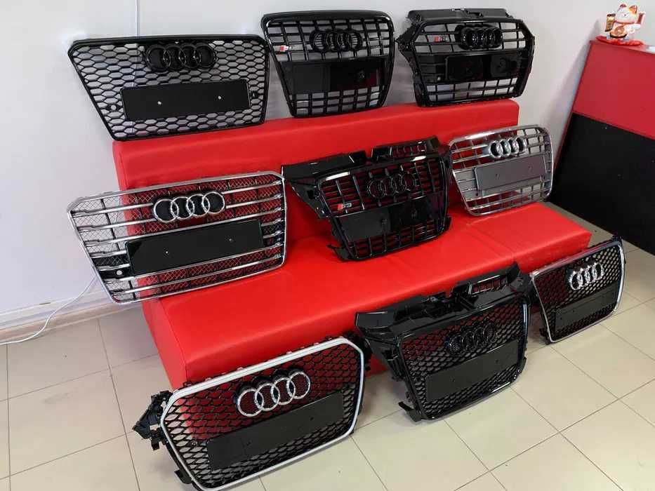 Решетка радиатора audi RS S-Line A1 A3 A4 A5 A6 A7 A8 Q2 Q3 Q5 Q7 Q8 TT