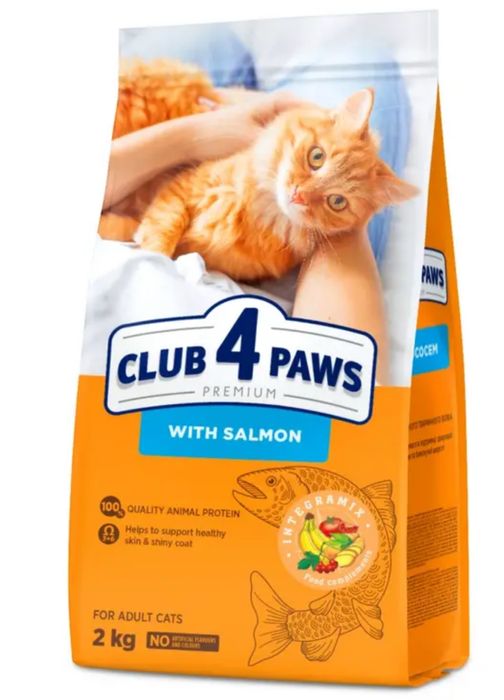 Клуб 4 лапи Преміум корм для кішок з лососем 2 кг