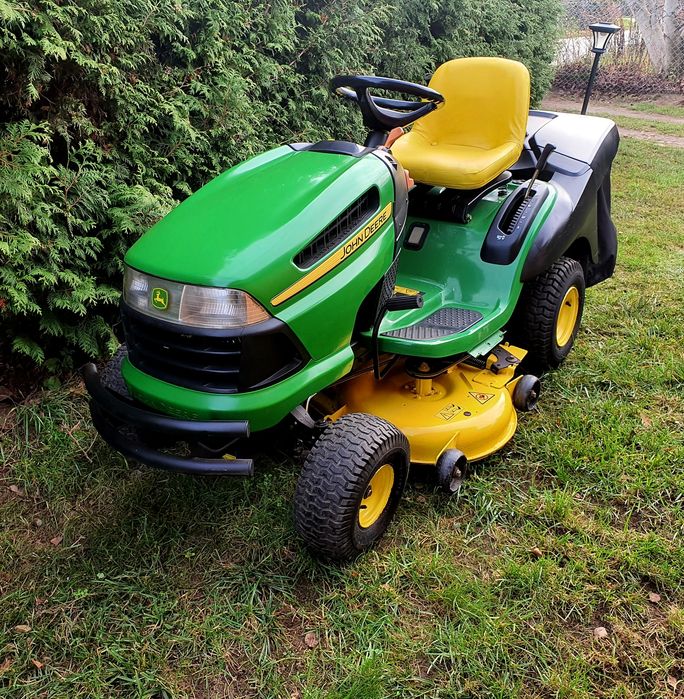 Kosiarka traktorek JOHN DEERE X130 x155 18km V-TWIN Kosz hydrostatic