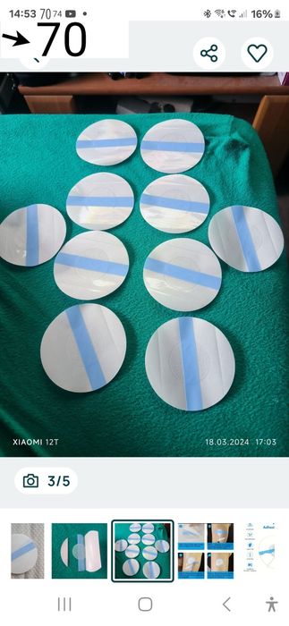 20 * Plastry przezroczyste do sensorow Libre 2 ,3 sr.75 mm.