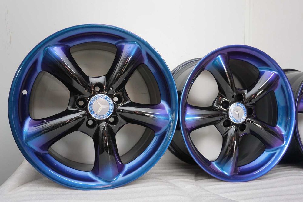 Alufelgi Mercedes W230 oryginal 8,5Jx17 et35 5x112 czarne i kameleon