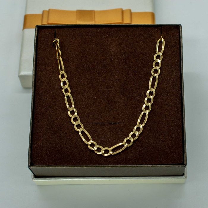 Złoty łańcuszek 585 14,07gram 60cm Figaro Pełny Nowy WYSYŁKA GRATIS