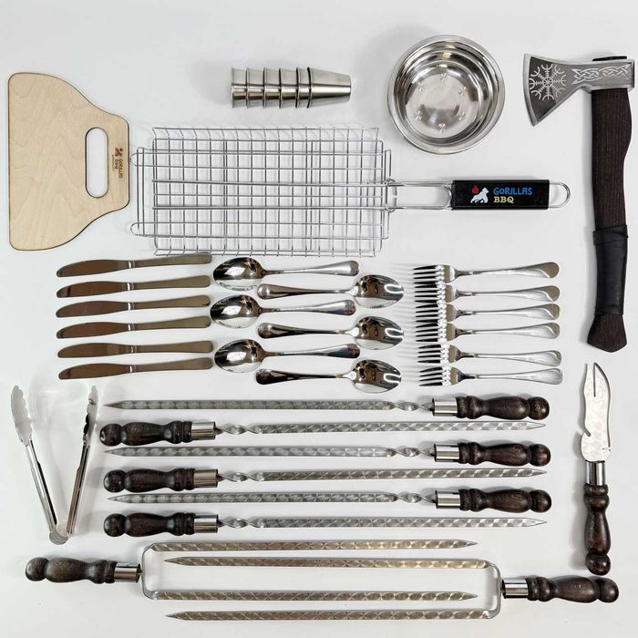 Набір шампурів Зубр 2.0 ELIT BS69 Набор для шашлыка в кейсе на подарок