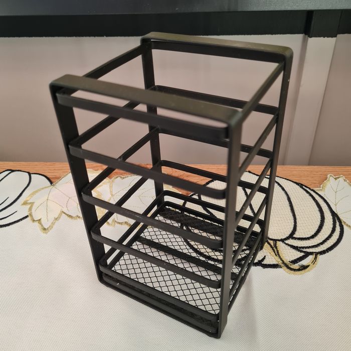 Pojemnik ociekacz na sztućce przybory kuchenne loft czarny mat Nowy